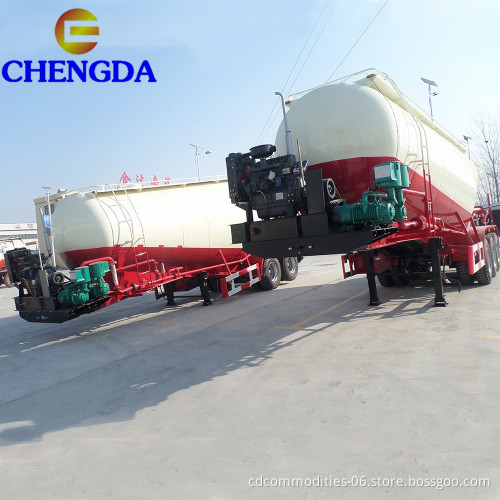 Chengda 45m3 Bulk Powder النقل 54 طن تحميل الوزن الأسمنت نصف مقطورة للبيع